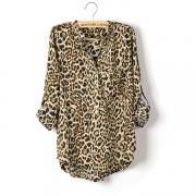 Leopard chiffon shirt 