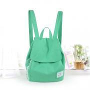 Fashion Green Bow Lace Denim Canvas Backpack