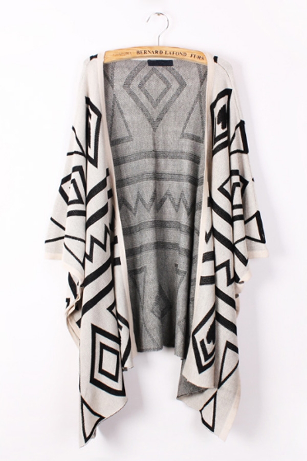 geometric cardigan