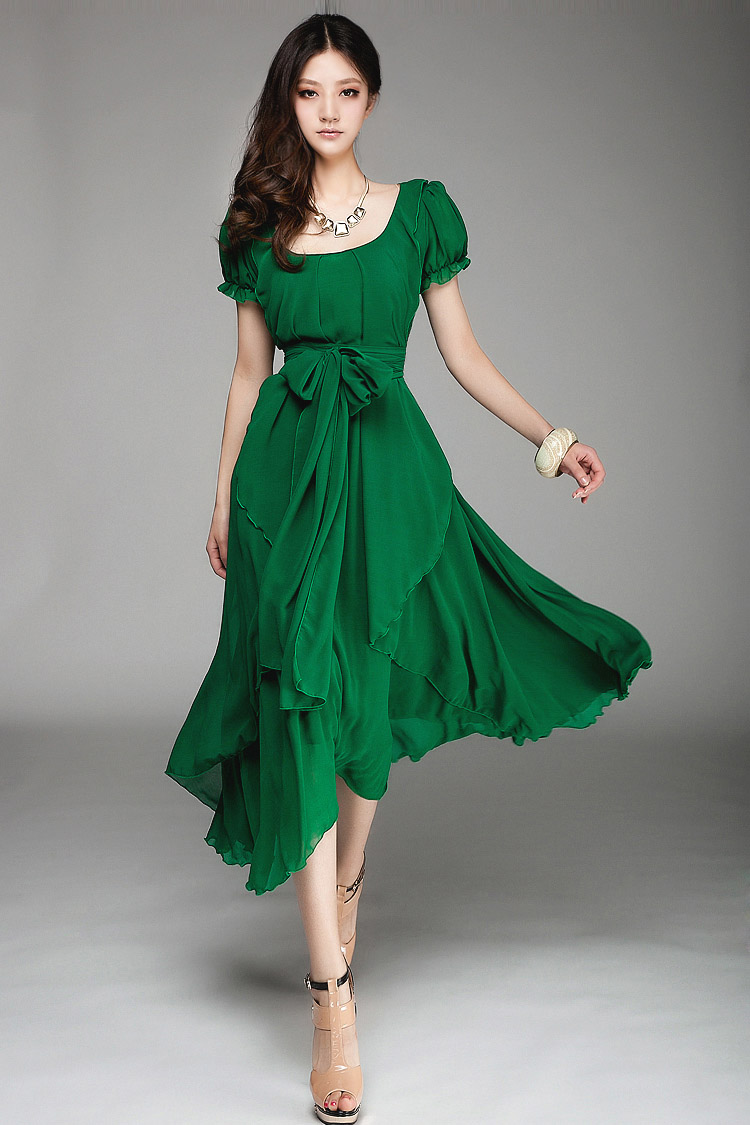 empire waist chiffon dress