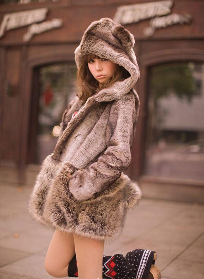 hooded bear coat