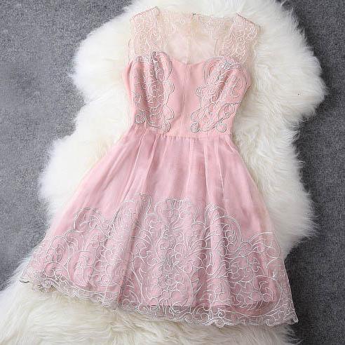 Lace Dress In Pink