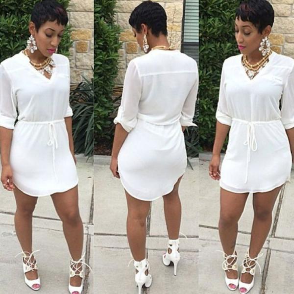all white beach party dresses